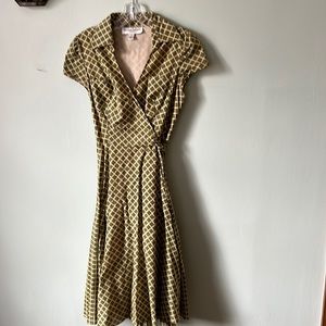 Donna Ricco print wrap dress